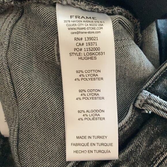 FRAME Denim Le One Skinny Crop Size 2 Hughes Wash High Rise Size 2 - Picture 8 of 9